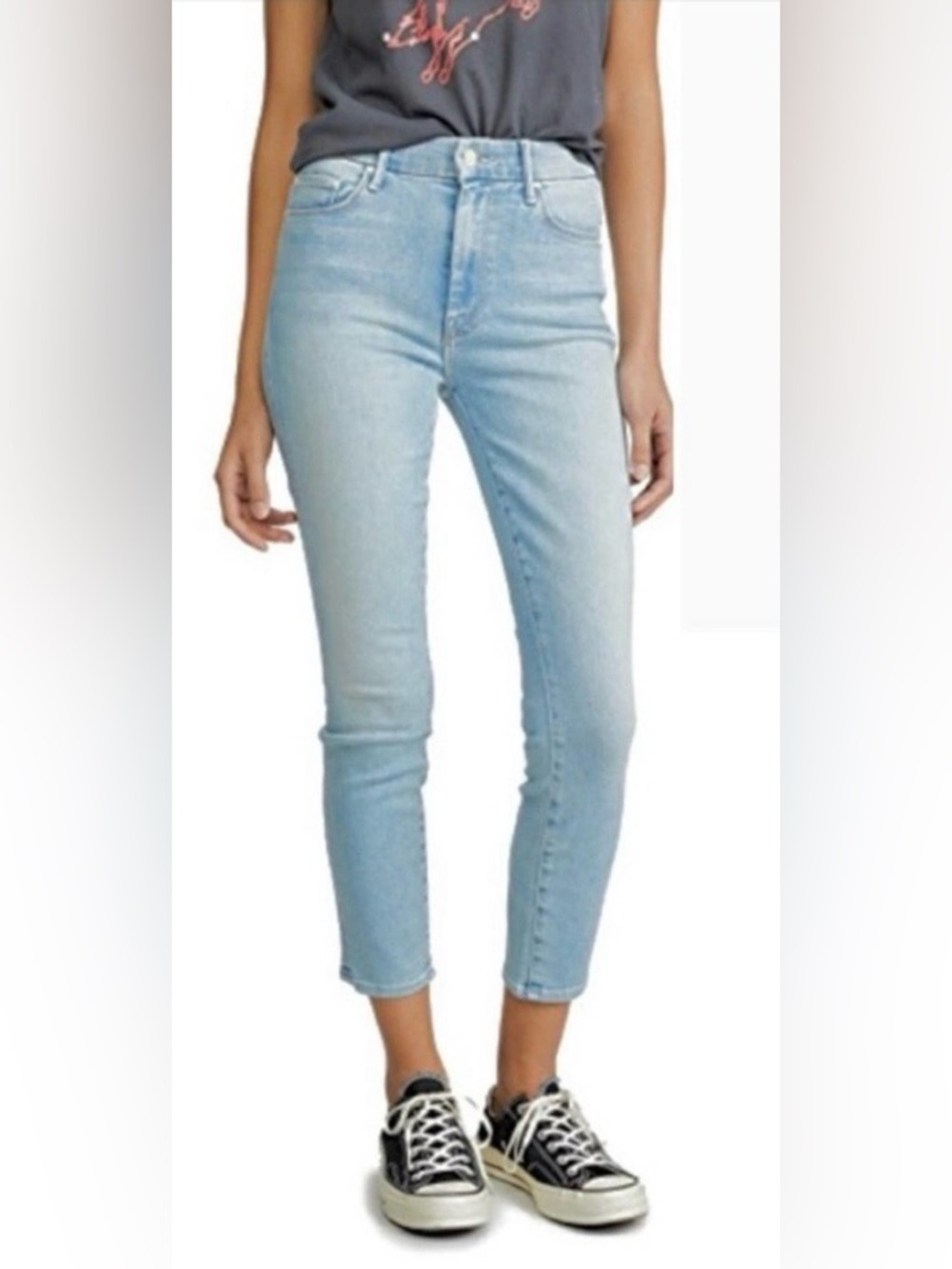 Mother High Waisted Looker crop jeans in Swimming Pool Sunday, size 24